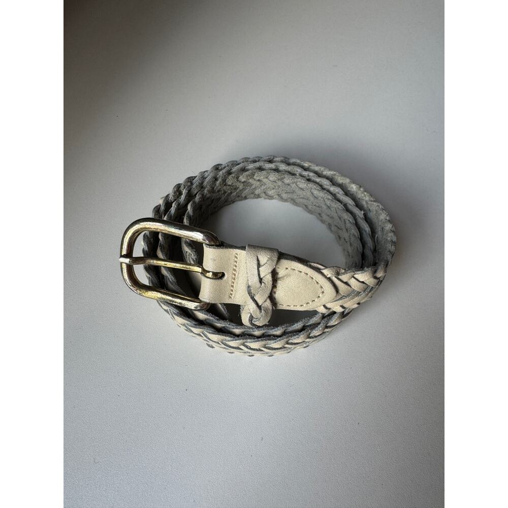 VTG Capezio‎ Cream Leather Braided Belt
